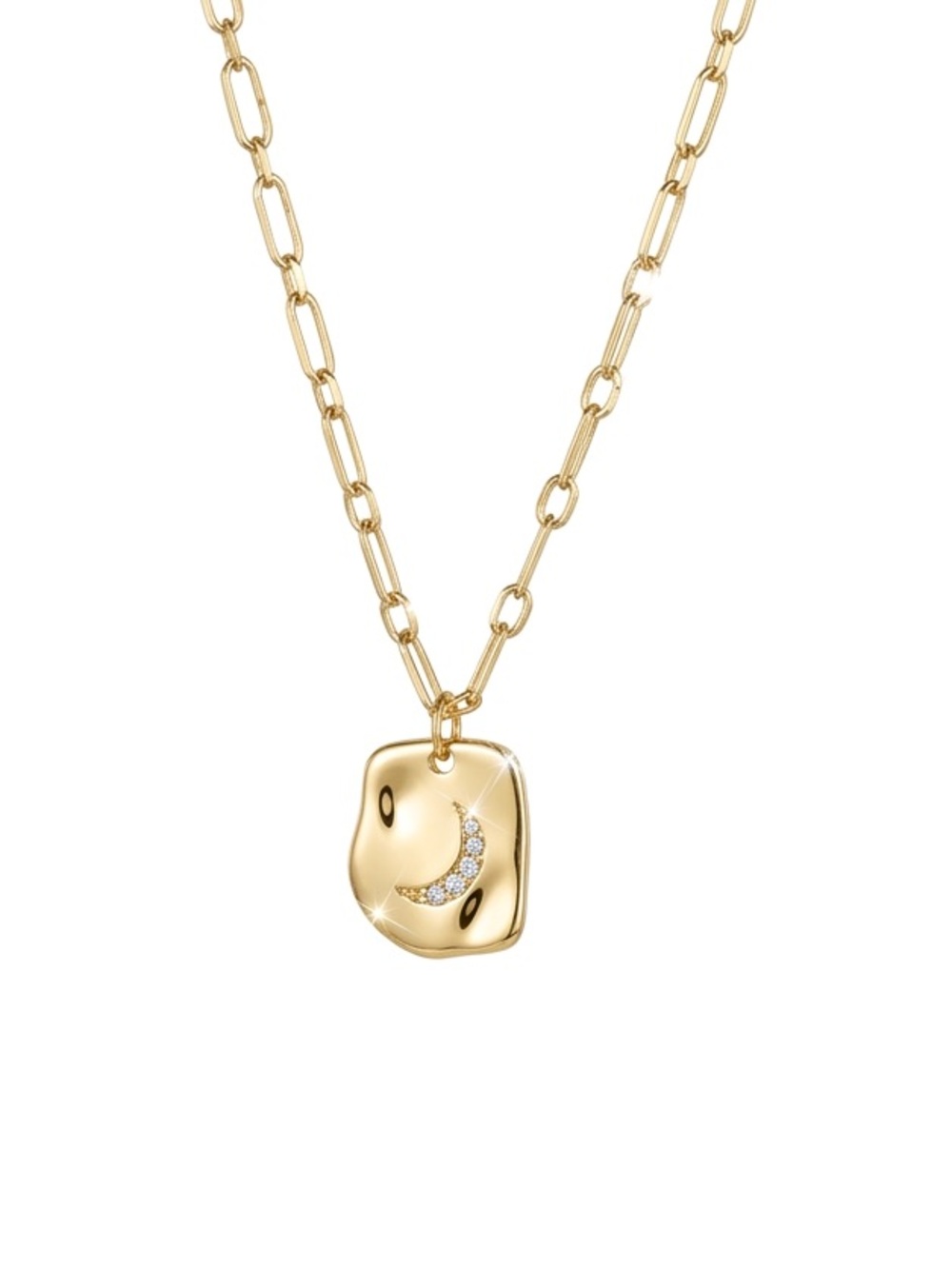 Gold Moonstone Pendant Necklace